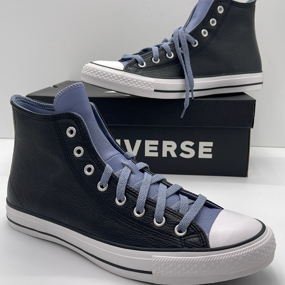Converse Men’s High-Tops Chuck Taylor All Star Hi Leather Sneaker Black A06570C - Picture 15 of 16